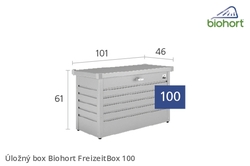 Biohort Úložný box FreizeitBox 100, stříbrná metalíza