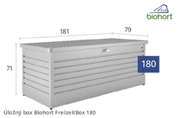 Biohort Úložný box FreizeitBox 180, stříbrná metalíza