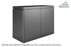 Biohort Úložný box HighBoard 160, šedý křemen metalíza